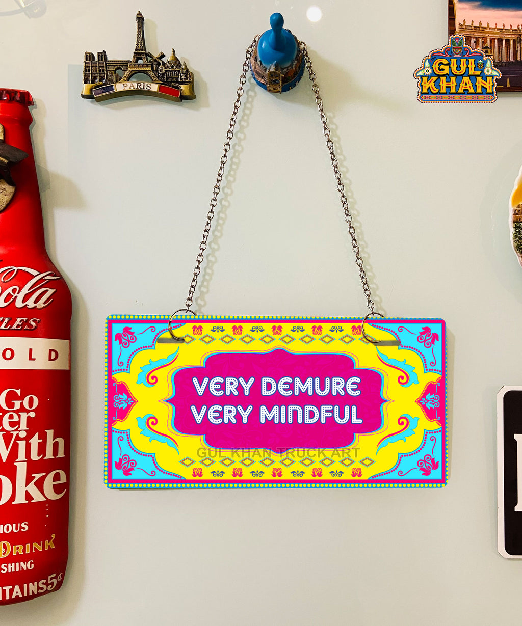 Very Demure Printed Wall Plate - Gul Khan Truck Art