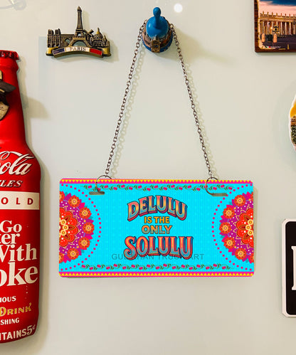 DELULU Printed Wall Plate - Gul Khan Truck Art