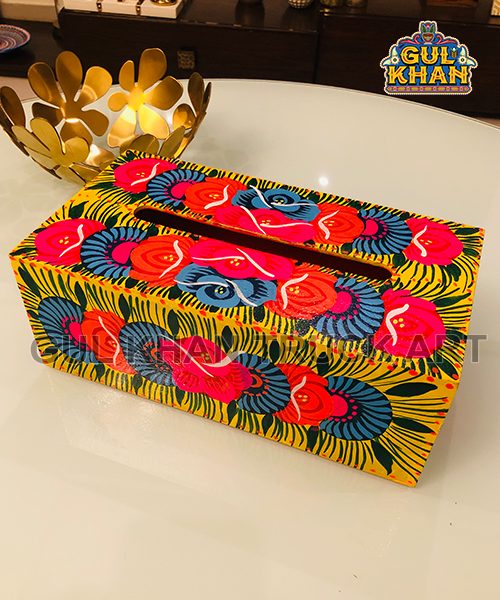Handpainted Tissue Box Design 11137