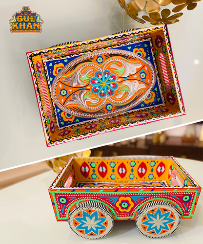 Tray On Wheel 11112 - Gul Khan Truck Art