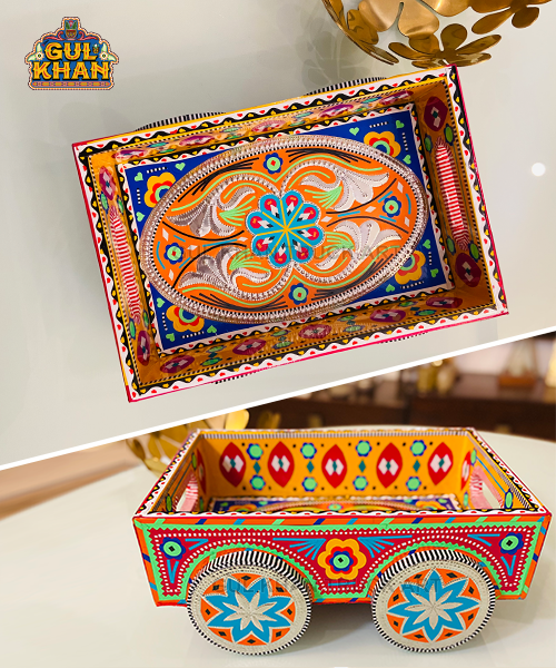 Tray On Wheel 11112 - Gul Khan Truck Art