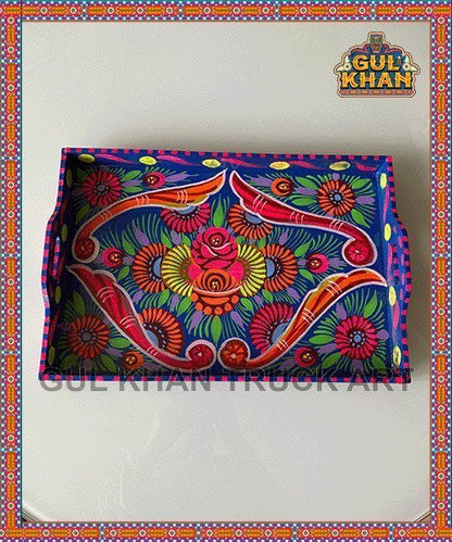 Tray (Wooden Hand Painted) Design 0042 - Gul Khan Truck Art