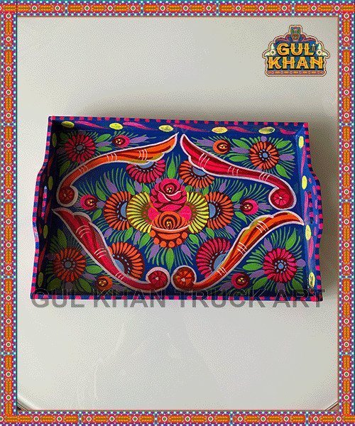 Tray (Wooden Hand Painted) Design 0042 - Gul Khan Truck Art