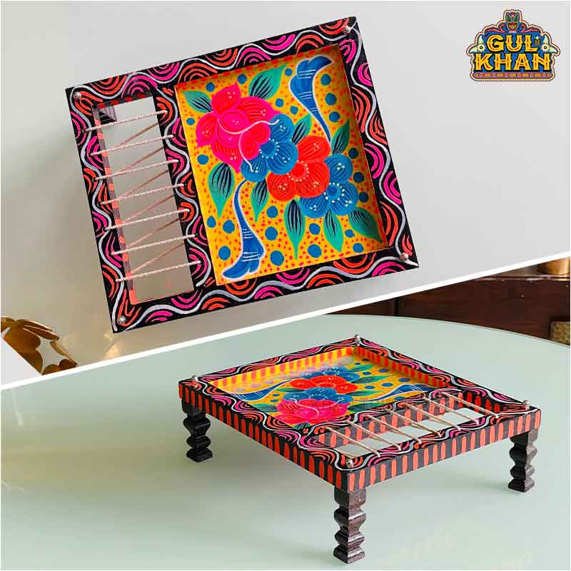 Charpai Handpainted Tray 0062