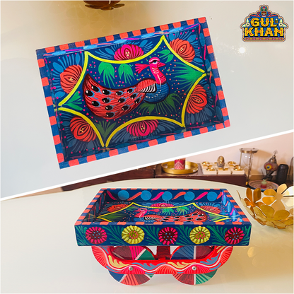 Tray with moving Wheels 014 - Gul Khan Truck Art