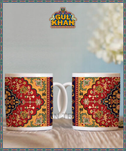 Persian Artisan Edition Printed Ceramic Mug 02 ( Customizable ) - Gul Khan Truck Art