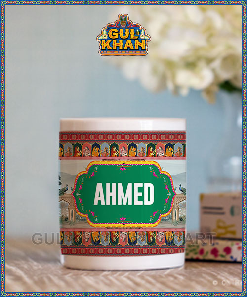 Mughal Artisan Printed Ceramic Mug 04 - Gul Khan Truck Art