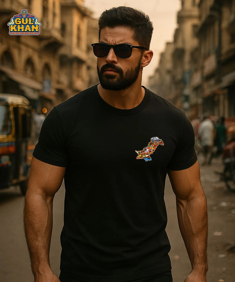 Map Rubber Patch T-Shirt