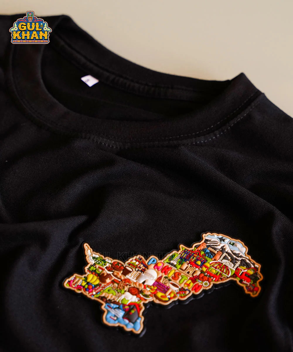 Map Rubber Patch T-Shirt