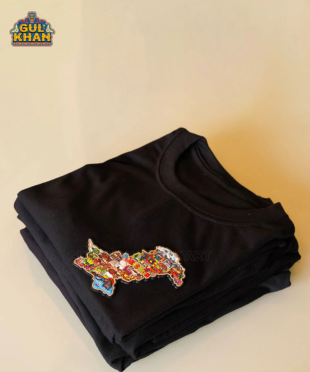 Map Rubber Patch T-Shirt