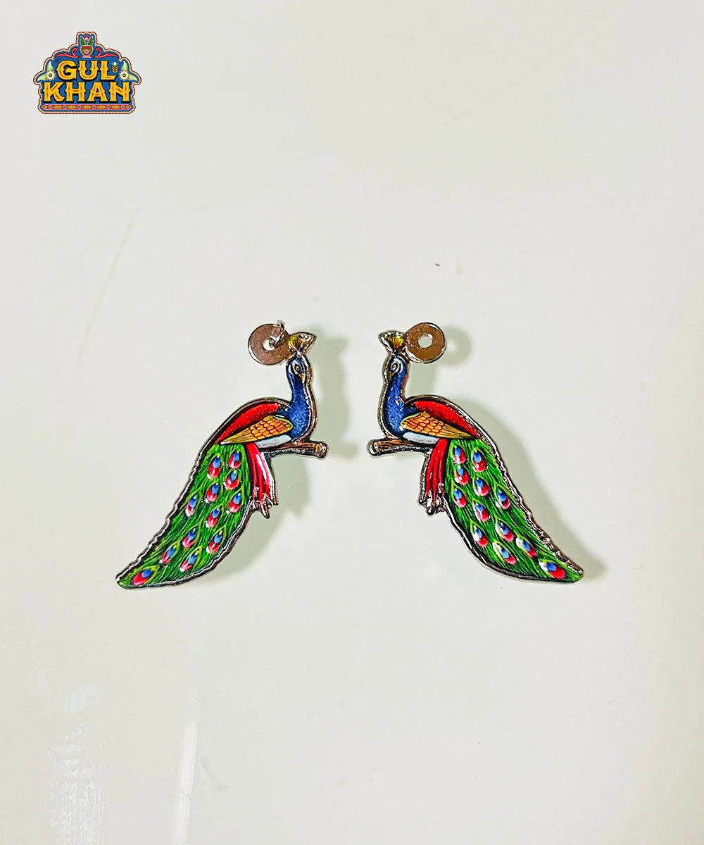 Peacock Metal Ear Rings