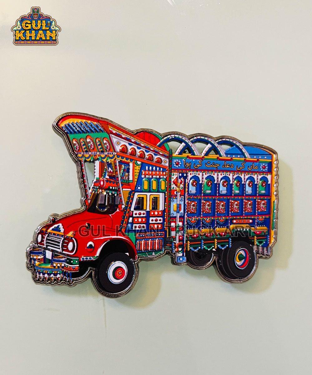 BedFord Truck Metal Diecast Truck Art Fridge Magnet - Gul Khan Truck Art
