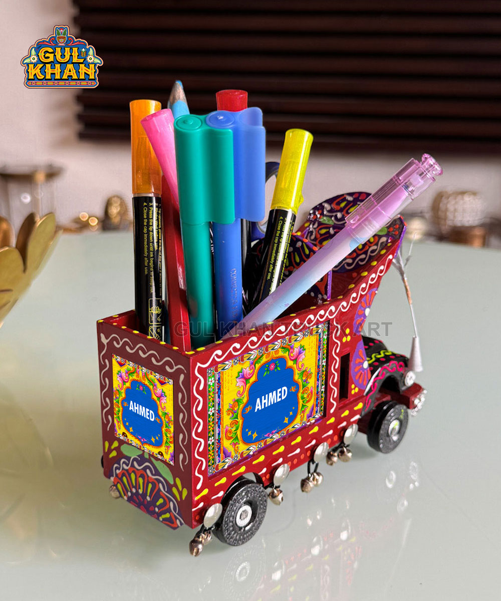 Cone Art Red Stationery Truck Design (Customizable)