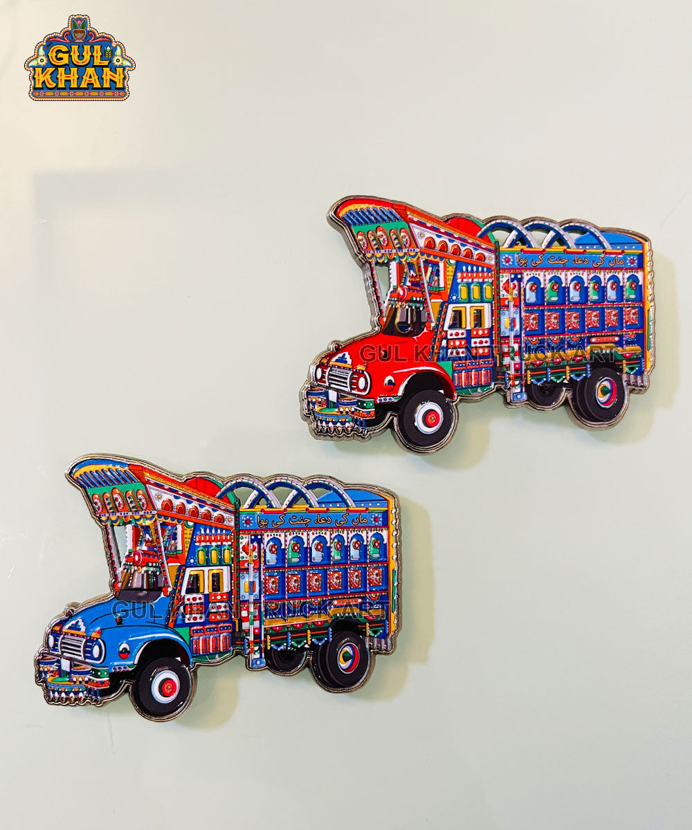 BedFord Truck Metal Diecast Truck Art Fridge Magnet - Gul Khan Truck Art