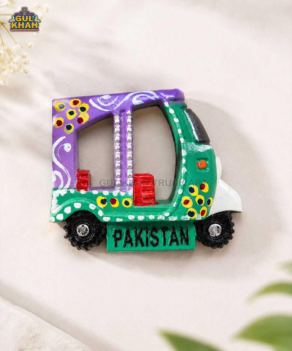Hand-Painted Truck Art Rickshaw Magnet 01