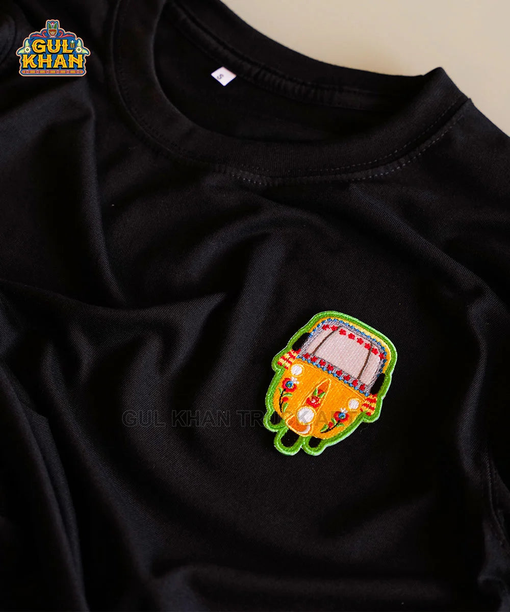 Rickshaw Embroidered Monogram T-Shirt - Gul Khan Truck Art