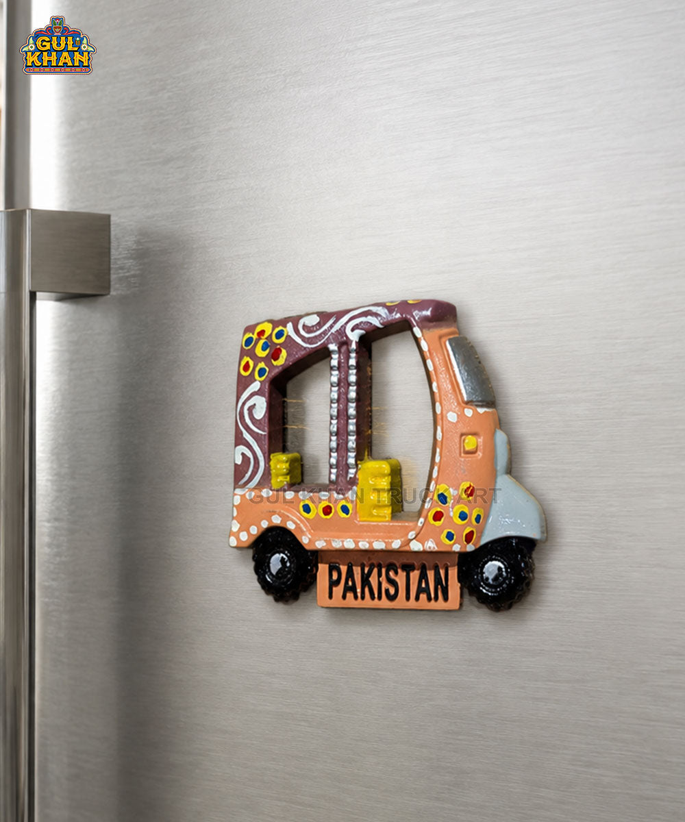 Hand-Painted Truck Art Rickshaw Magnet 03