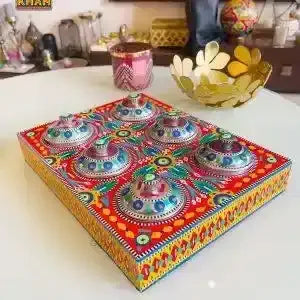 Six Partition Tray 0059 - Gul Khan Truck Art