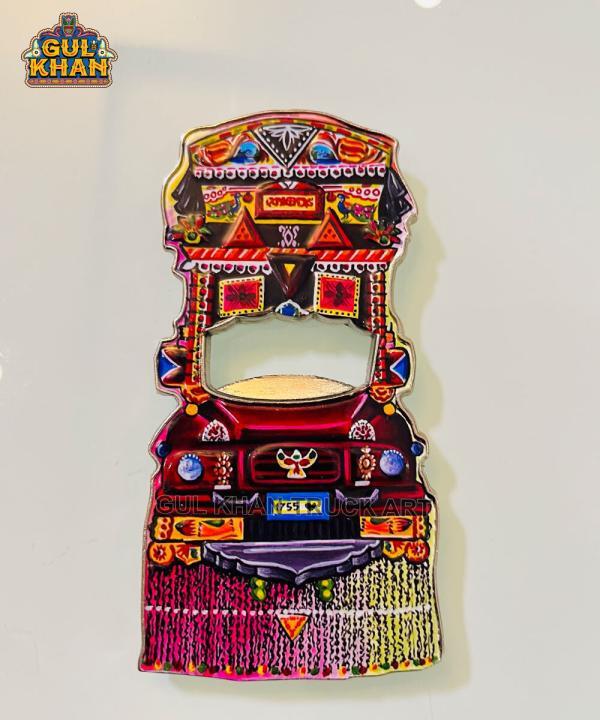 Premium metal Opener & Rubber Magnet Value Bundle 01 - Gul Khan Truck Art