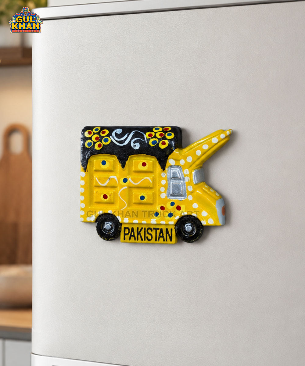 Hand-Painted Truck Art Truck Magnet 04