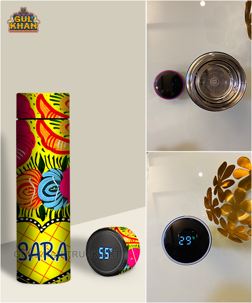 Customized Printed Travel Bottle 002 - Gul Khan Truck Art