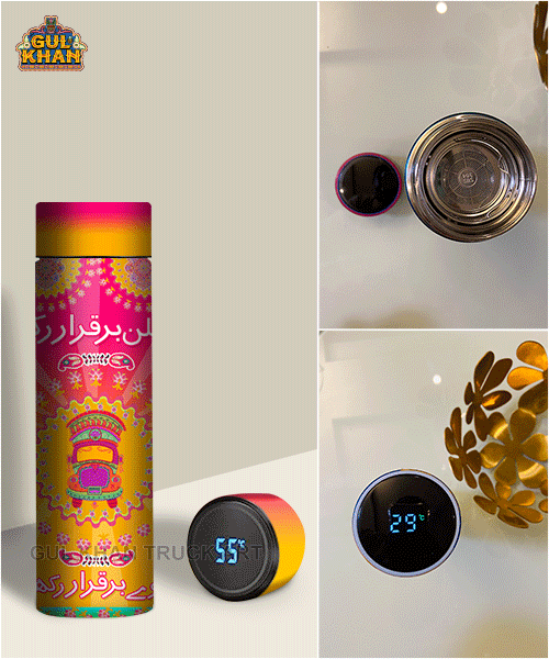 Customized Printed Travel Bottle 004 - Gul Khan Truck Art