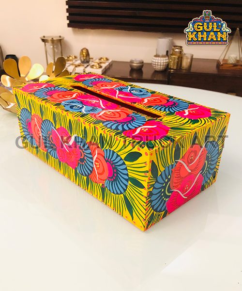 Handpainted Tissue Box Design 11137