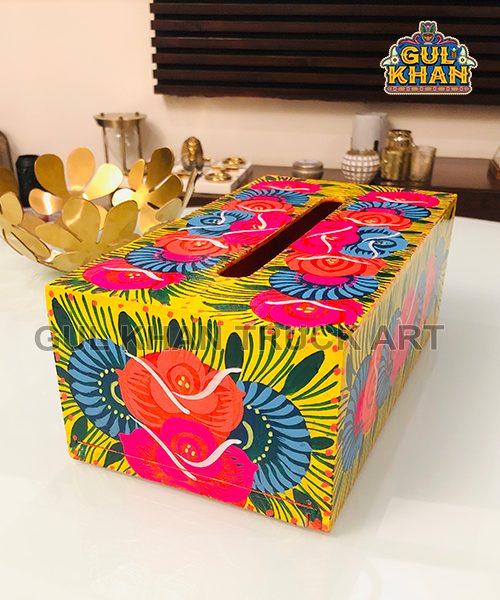 Handpainted Tissue Box Design 11137