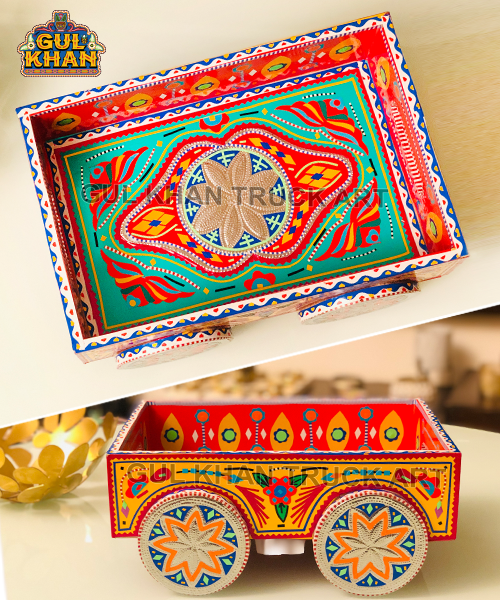 Tray On Wheel 1112 - Gul Khan Truck Art