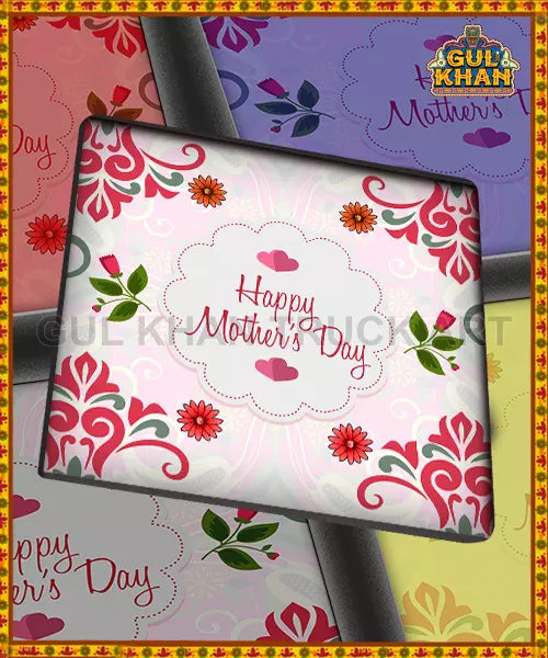Happy Mother’s Day Red Roses Printed Coaster Design