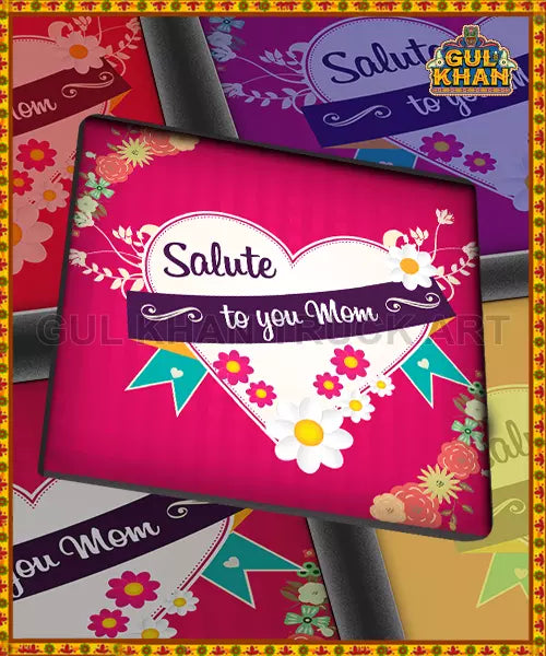Salute To You Mom Printed (Mothers day) coaster design