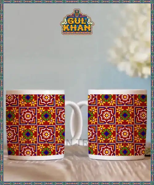 Sindhi Ralli Inspired Printed Truck Art Ceramic Mug 02
