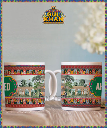 Mughal Artisan Printed Ceramic Mug 04 - Gul Khan Truck Art
