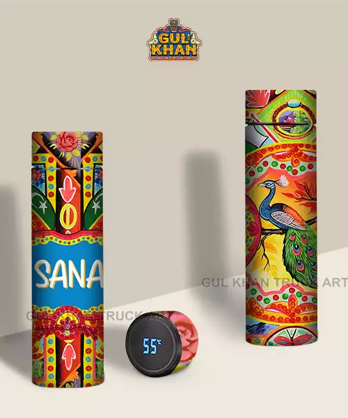 Printed Travel Bottle 0023 - Gul Khan Truck Art
