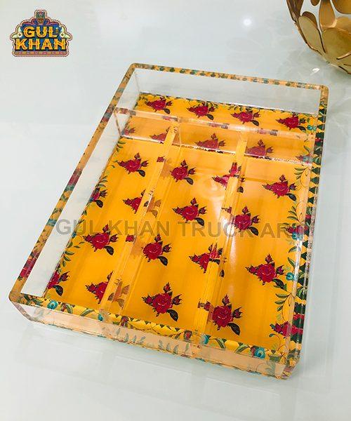 Acrylic Cutlery Tray 01 - Gul Khan Truck Art
