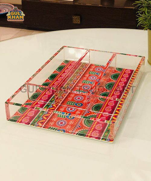 Acrylic Cutlery Tray 05 - Gul Khan Truck Art