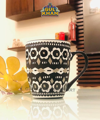ChamakpattiCeramicMug_GrayScale - Gul Khan Truck Art