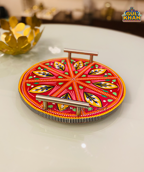 ChamakpattiMiniRoundTray0033 - Gul Khan Truck Art