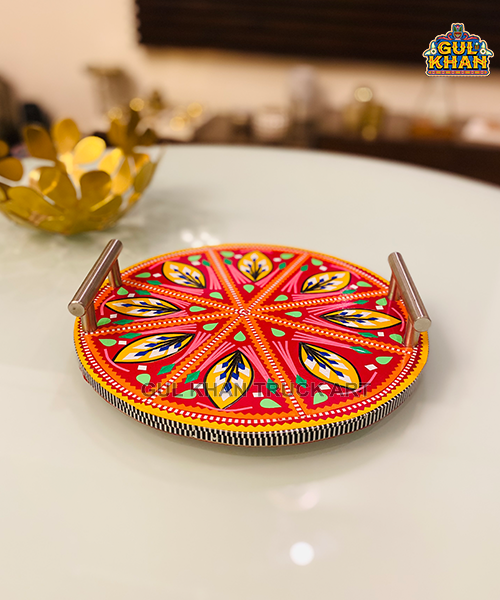 Chamakpatti Mini Round Tray 0033 - Gul Khan Truck Art