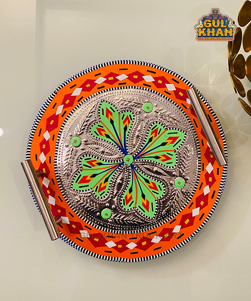 Chamakpatti Mini Round Tray 0039 - Gul Khan Truck Art