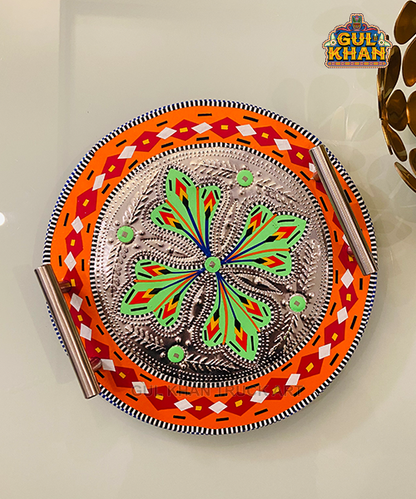 Chamakpatti Mini Round Tray 0039 - Gul Khan Truck Art