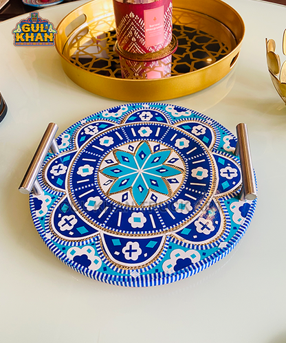 Chamakpatti Mini Round Tray 0049 - Gul Khan Truck Art