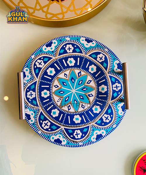 Chamakpatti Mini Round Tray 0049 - Gul Khan Truck Art