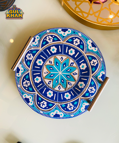 ChamakpattiMiniRoundTray00493 - Gul Khan Truck Art