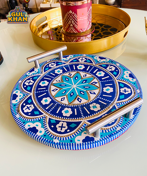 Chamakpatti Mini Round Tray 0049 - Gul Khan Truck Art