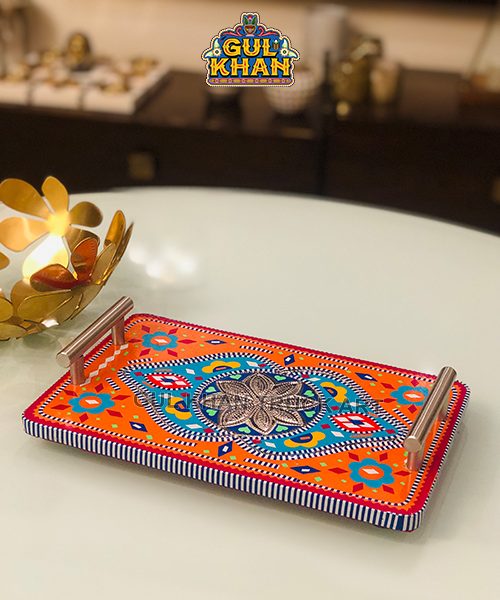 Chamakpatti Tray Mini (Steel Handle) 0031 - Gul Khan Truck Art