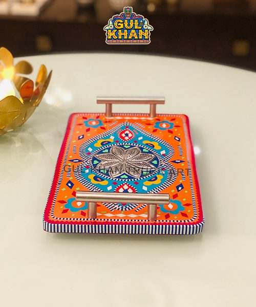 Chamakpatti Tray Mini (Steel Handle) 0031 - Gul Khan Truck Art