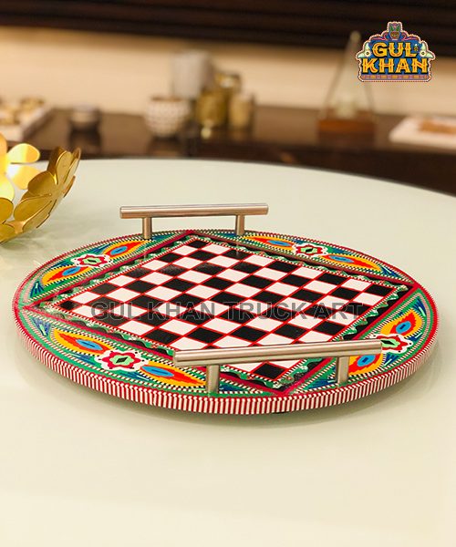 Chamakpatti Tray (Chess Pattern) 0028 - Gul Khan Truck Art