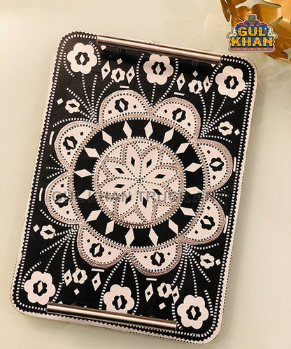 Chamakpatti Tray (Gray Scale) 0027 - Gul Khan Truck Art