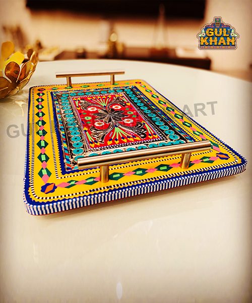 Chamakpatti Tray (Steel Handle) 0024 - Gul Khan Truck Art